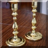 D25. Pair of Baldwin brass candlesticks. 